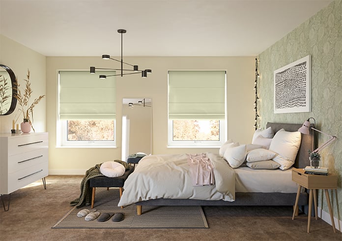 Kyoto Faux Silk, Cream - Motorised Roman Blind - Image 8